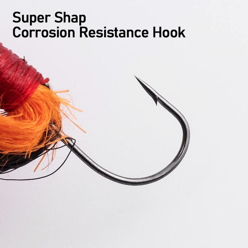 Dr.Fish 5 Pack Bucktail Jigs Freshwater Round Ball Walleye Jigs