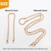Zreneyfex 2 Pcs Golden Flat Chain Strap, 40 cm/120 cm