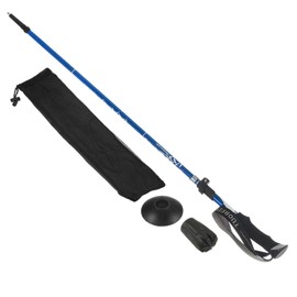 M METERXITY Trekking Poles - Collapsible Hiking Walking Sticks with Mud Basket, Telescopic & Folding, Apply to Men Women Backpacking (37-43", Dark Blue)