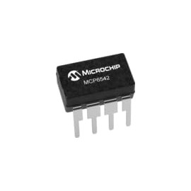 Microchip Technology, MCP6542-E/P, Dual Comparator - Push-Pull Output - 1.6V to 5.5V - 600nA/comparator - Rail to Rail Input - 8-Lead PDIP - -40°C to +125°C (60 Item/s)