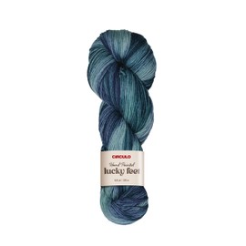 Circulo - Lucky Feet Yarn, Socks Yarn, Hand-Painted Superwash Merino Wool – Soft, Comfortable and Durable - Sport Weight Yarn, 360 yds, 3.52 oz – Color: 9762 - Ocean