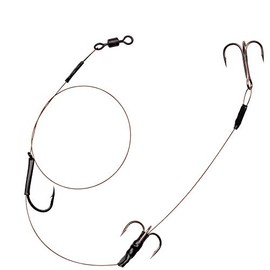 Spro HD Baitfish Rig Steel Leader 7 x 7 with Single Hooks and 2 Treble Hooks, Length / Load Capacity / Hook Size: 35 cm / 12 kg / Size 6