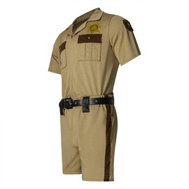 EDAUWAE Reno Lt Dangle Costume Police Style Costume Men Reno Shirt Waist Belt Uniform Suit