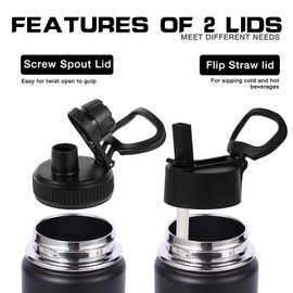 Volhoply 20oz Insulated Stainless Steel Water Bottle With Straw Lid Bulk 8 Pack,Kids Double Wall Vacuum Thermos With Handle,Reusable Outdoor Sports Camping Metal Bottles,Travel Flask Keep Cold(Mix,8)