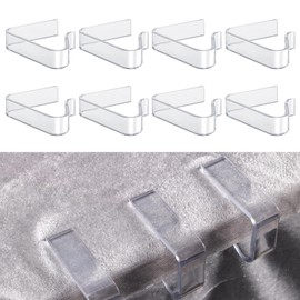 Pack of 8 Plastic Tablecloth Clips, Transparent Table Cloth Holder for 3.6-5.6 cm Thick Table Christmas Home Wedding Party Indoor Outdoor Tables Camping