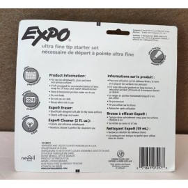 EXPO Low Odor Dry Erase Markers Ultra-Fine Tip Starter Kit - New!