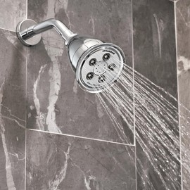 Anystream Filtered 3-Spray Polished Chrome Low Flow Shower Head 2.0-GPM (7.6LPM)