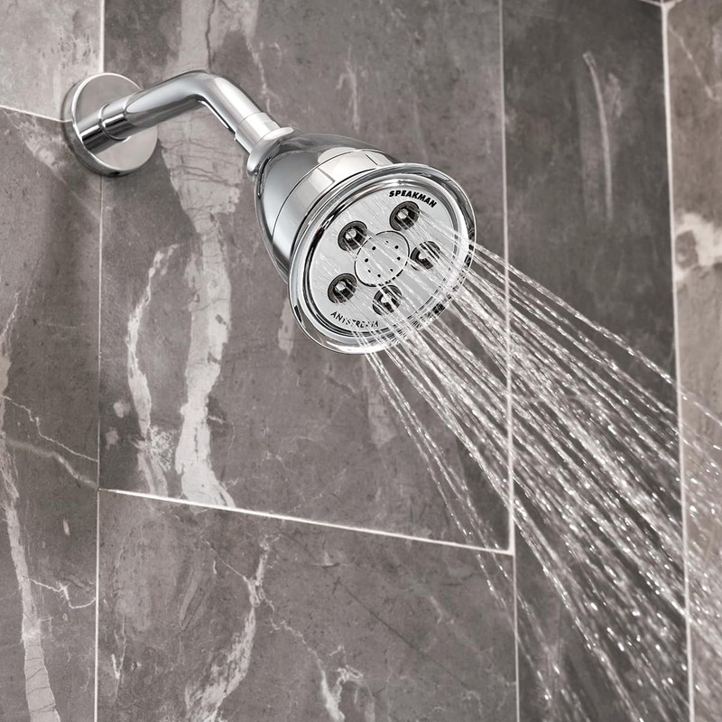 Anystream Filtered 3-Spray Polished Chrome Low Flow Shower Head 2.0-GPM