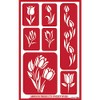 Armour Products Tulips N Over Reusable Glass Etching Stencil, Brown
