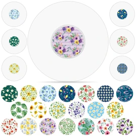 Colarr 80 Pcs Sensor Covers Compatible with Libre 2 Stickers Waterproof Adhesive Patches Transparent Tape Compatible with Libre 2 and 80 Sensor Stickers Set Transparent Adhesive Patches(Flower)