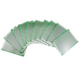 EasyWordMall 10pcs 5*7CM PCB Universal Printed Circuit Board Electronic Circuit Board Double Sided DIY Bread Knitting Board 1.6mm Thickness 2.54mm Pitch