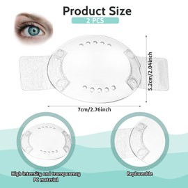 JJUNW 2 Pcs Eye Shield, Plastic Eye Patches, Clear Eye Patch, Eye Shield After Cataract Surgery Plastic Eye Shield with Small Hole Eye Shields After Lasik with Tape Breathable Eye Shields (2)