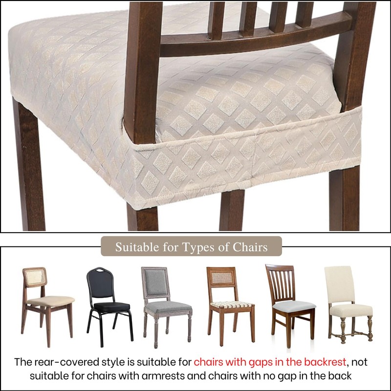 SearchI Stretch Dining Chair Seat Covers Set of 4, Soft