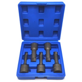 JEUCLEL 5PCS 1/2” Drive Impact Wedge Proof Extractor Set, Easy Out Bolt Remover Adaptor Kit, Bolt Extractor Removal Tool, Kit for Broken Removing Nuts Bolts Screw