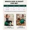 Trideer Exercise Ball for Physical Therapy, Yoga, & Workout Fitness
