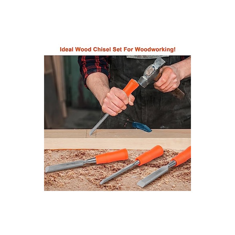 4 Piece Wood Chisel Sets Woodworking Tools Set, Wood Chisels