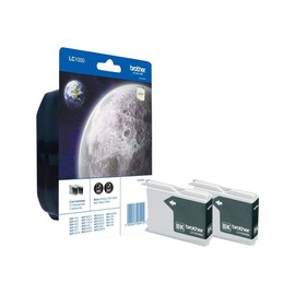 Brother LC1000BKBP2 Ink Cartridge Twin Pack, schwarz