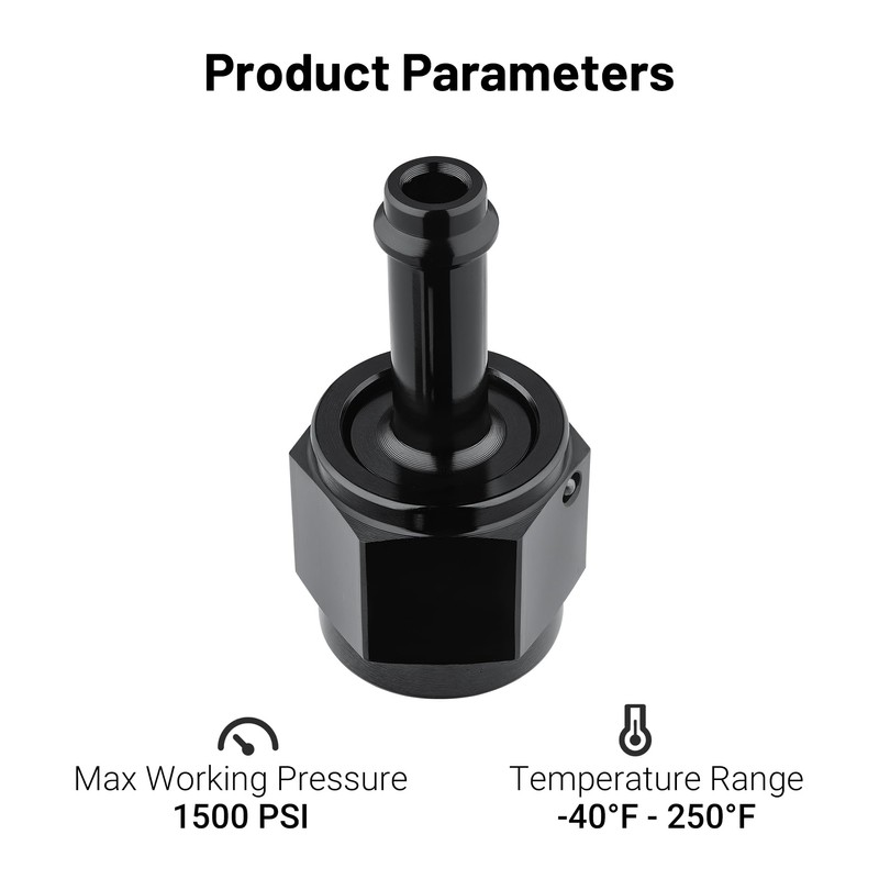 EVIL ENERGY 6AN Female to 1/4" Barb Hose Fitting Straight