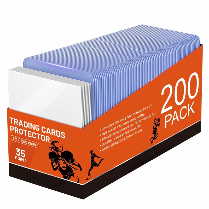 200 Clear Card Sleeves y Protectores de Cartas Top Loader