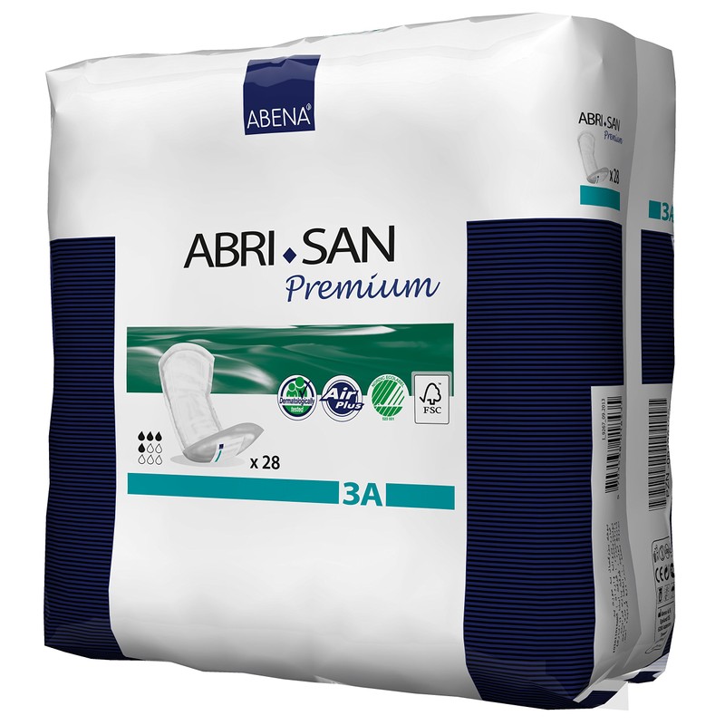 Abena San Premium Incontinence Pads, Light Absorbency, (Sizes 1 To