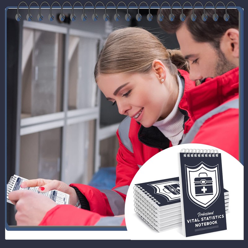 Glenmal 6 Pack First Responders Vital Statistics Notebook Medical Notebook