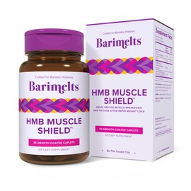 BariMelts HMB Muscle Shield for GLP-1 Users and Bariatric Patients - HMB Supplements with Vitamin D3 & Ubiquisome® Phytosome™ Supports Muscle Recovery - 90 Smooth-Coated Caplets
