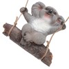 Swing Koala Sculpture Cartoon Synthetic Resin Animal Statues Decoration for