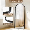 GlasFlength 71"x31" Full Length Mirror, Aluminum Alloy Frame Arched Floor