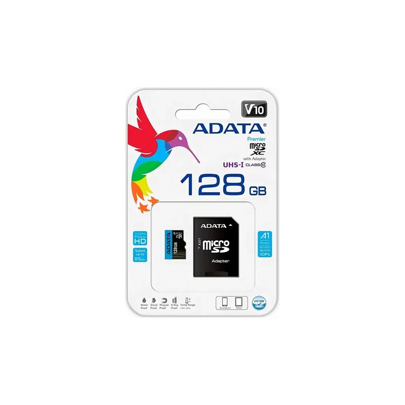 Tarjeta Adata Premier Microsd 128gb Con Adaptador Sd