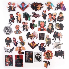 MayDee 38 Good Omens Stickers, Stickers Character Suitcase Laptop Motorcycle Skateboard Bicycle Stickers Anime Stickers Waterproof Cute DIY Good Omens Stickers Multicoloured