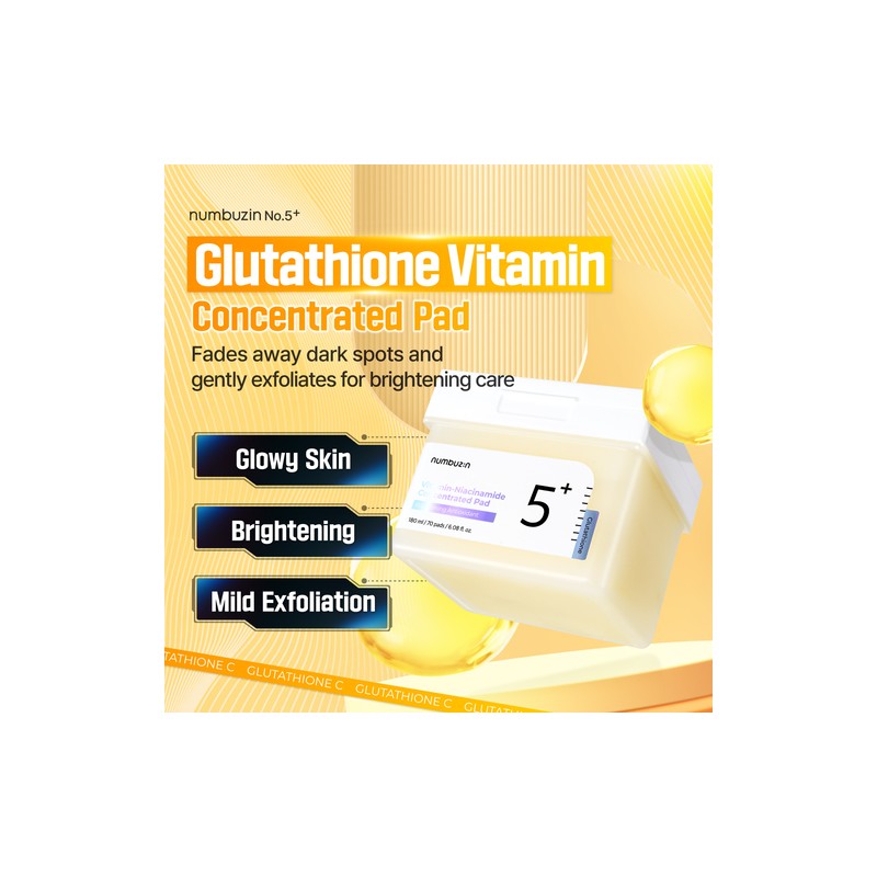 Numbuzin [Numbuzin]No.5+ Glutathione Vitamin Concentrated Toner Pad (70 Pads)
