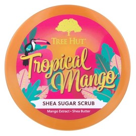 TREE HUT, Tropical Mango Shea Sugar Scrub, Exfoliante Corporal de Azúcar Natural con Manteca de Karité y Esencia de Mango, Exfolia e Hidrata la Piel, 510 gramos