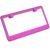KA License Plate Frame Raspberry Pink Powder Coated Stainless Steel