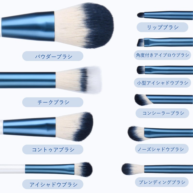 SHELWIN Makeup Brushes Set, 10 Pieces, Makeup Brushes, Powder Brushes,