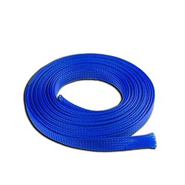 Cable Management Cord Organizer Protector Wire Loom 1/4" Inch 10 FT Blue Braided Cable Organizer Expandable Cord Cover Super-Deals-Shop