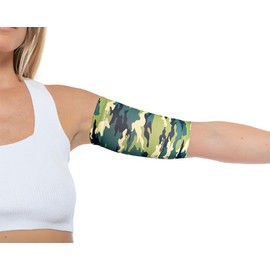 Linphelle Coverpicc - Upper Arm Cover for Picc Line, Soft Microfiber Arm Sleeve, Ideal for Picc Line, Glucose Sensor, Tattoo or Wounds, Camouflage, Size Large