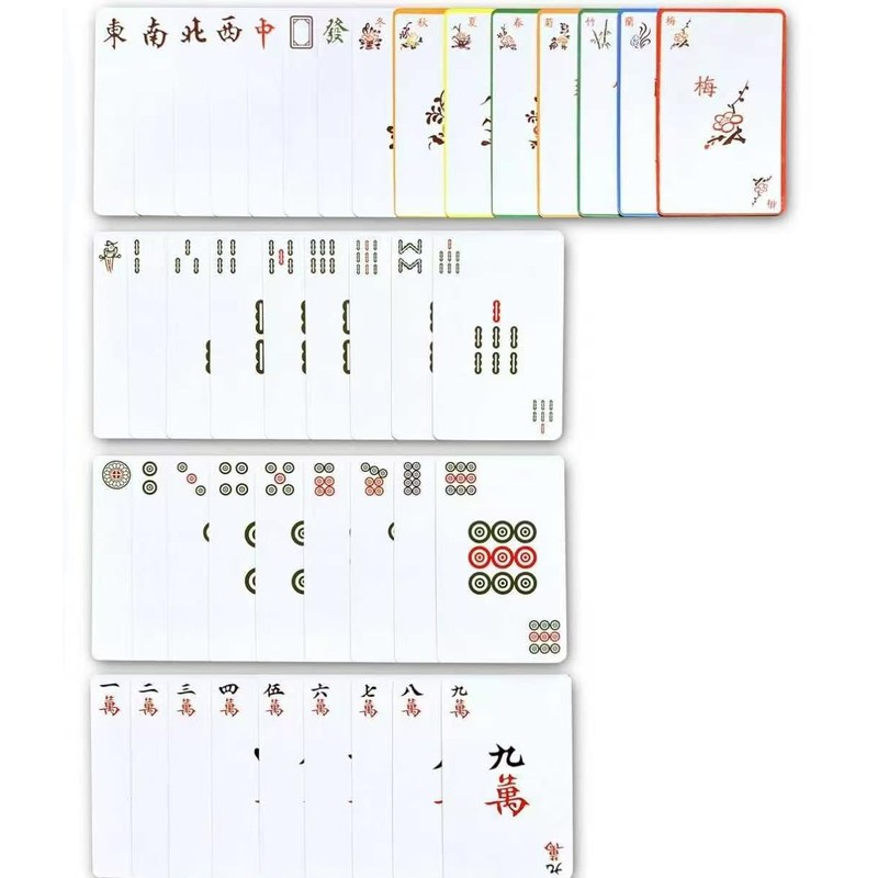 DEUDSORY 2025 Home Party Mahjong Poker Game Large Font Edition