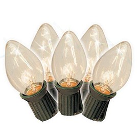 Brite Star Vintage Christmas String Lights Clear C7 25 Feet - Old-Fashioned Bulbs Perfect for Christmas - Patriotic Decorations, Indoor and Outdoor Use.