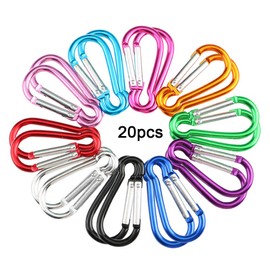 QitinDasen Premium Gourd-Shaped Aluminium Alloy Locking Carabiner Set, 5 cm Mini Carabiner Keychain, Multifunctional Carabiner Snap Hook Clip (Not for Climbing!)