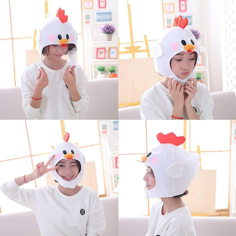 Bestmaple Animal Cap, Stuffed Toy, Headwear, Cute, Fluffy, Fluffy, Cap,
