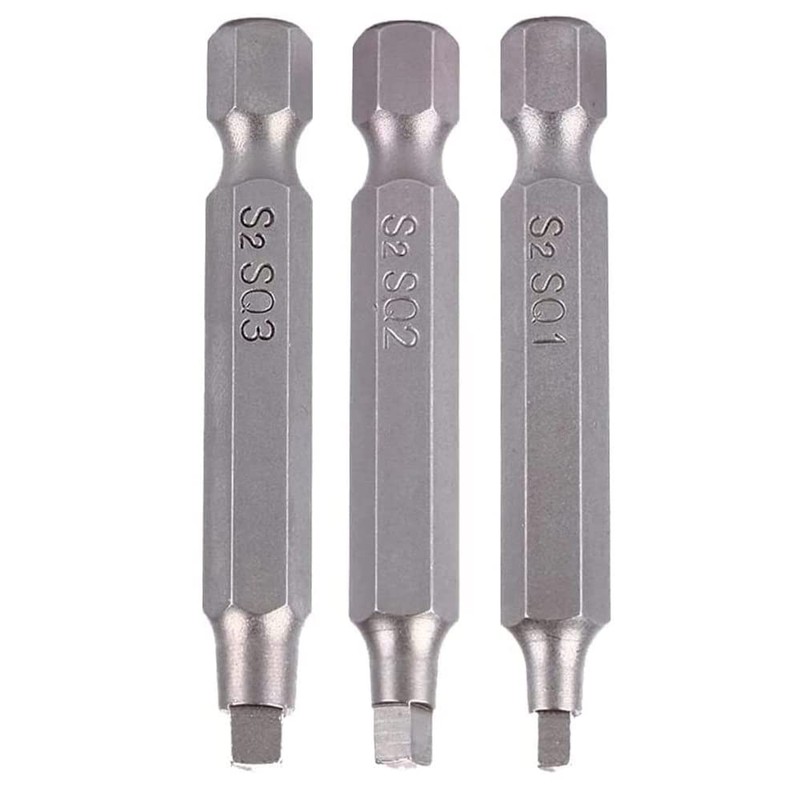 Eyech 3 Sets 3pcs Magnetic Square Head Bits Square Screw