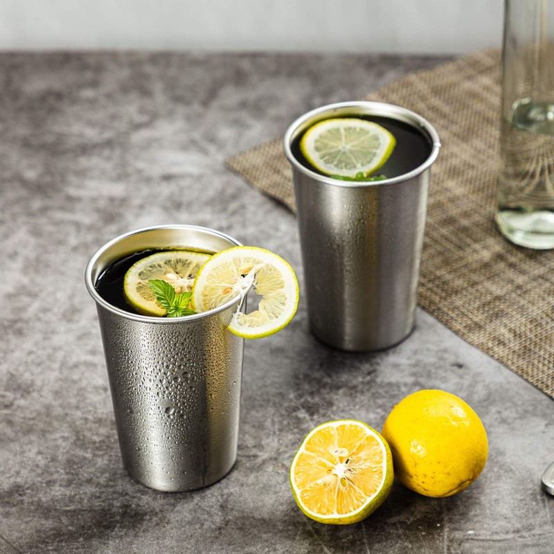 MEWAY Premium Stainless Steel Cups 16 oz Pint Cup Tumbler