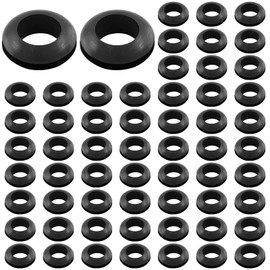 Bonsicoky 60 Pcs 1/2" Rubber Grommets, Black Rubber Hole Grommet for Wires, Firewall, Cables, Cords, Automotive