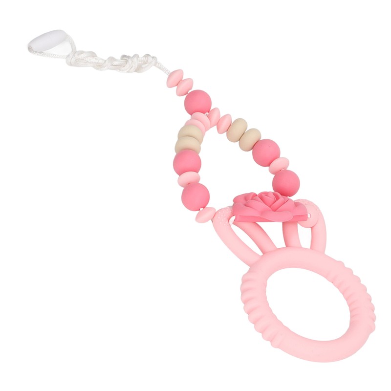Teething Necklace Gum Massage Silicone Baby Teether Cute Bright Color