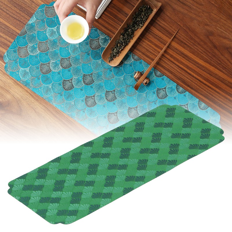 Cup Placemats Chinese Style Knitted Embroidery Tea Set Place Mats
