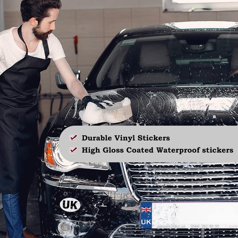 Pack of 3 UK Car Stickers for Europe GB Car