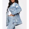 SOMTHRON Women's Distressed Denim Jeans Outfits Coat Oversized Spring Fall