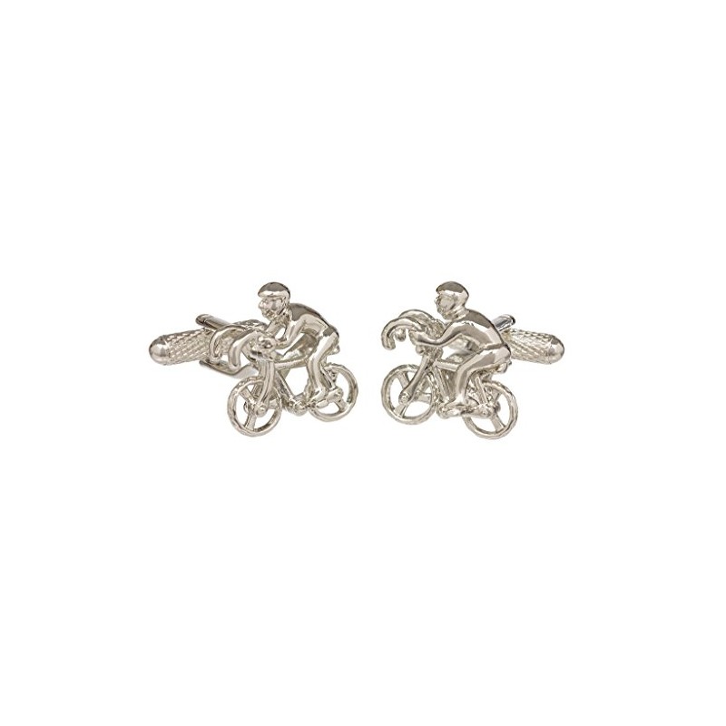 Racing Cyclist Cufflinks Presented in Onyx Art Cufflink Box