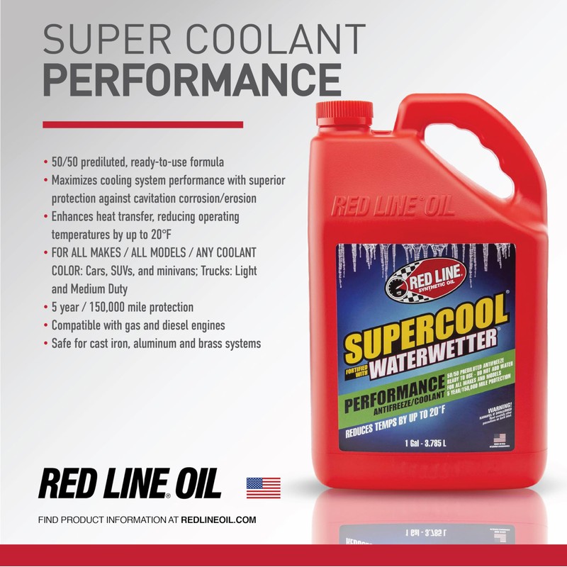 Red Line 81215 SuperCool Performance Antifreeze/Coolant, Ready to Use Formula