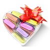 Dulcefina, Valentine Italian Gianduia Clear Heart Box w/Bow (5 oz)